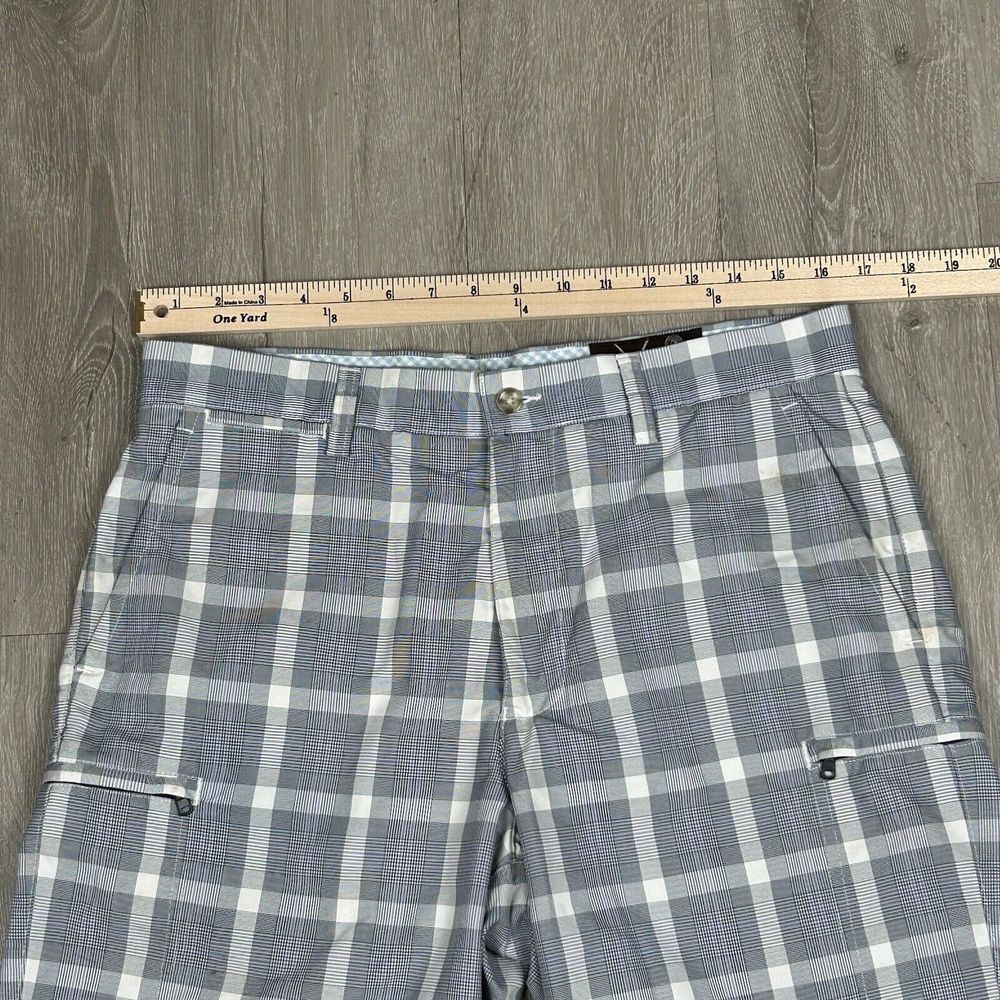 Black‎ Brown 1826 Plaid Golf Shorts Mens 34 Flat Front Cotton *Needs Washed* - Picture 7 of 9
